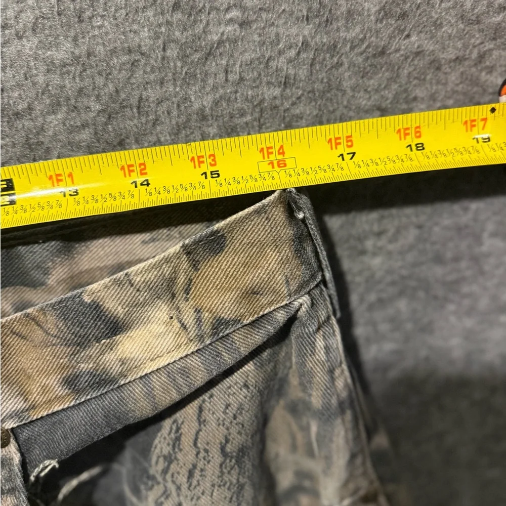 Wrangler Vtg Camo Mossy Oak Pants Jeans Men’s tag 34x32 (fit 32x30) Double Knee